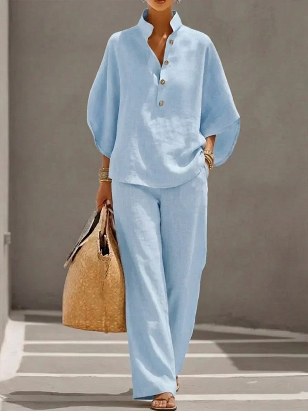 Temperance | Set With Batwing Sleeves And Wide Pants