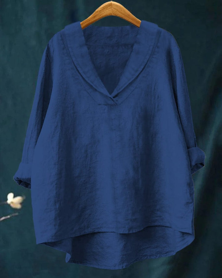 Gabrielle-Bridget | Relaxed V-Neck Blouse
