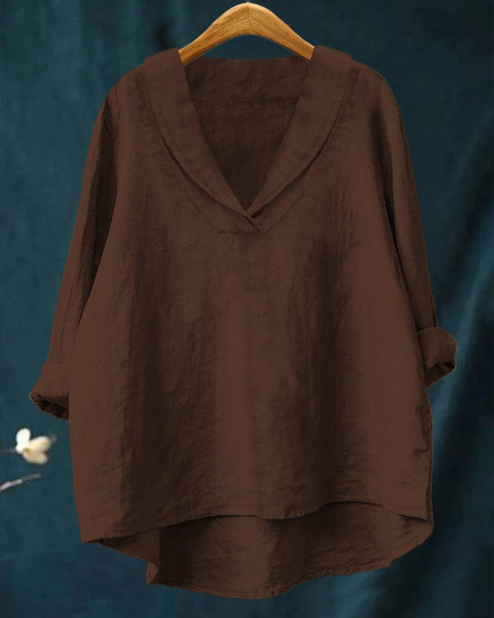 Gabrielle-Bridget | Relaxed V-Neck Blouse
