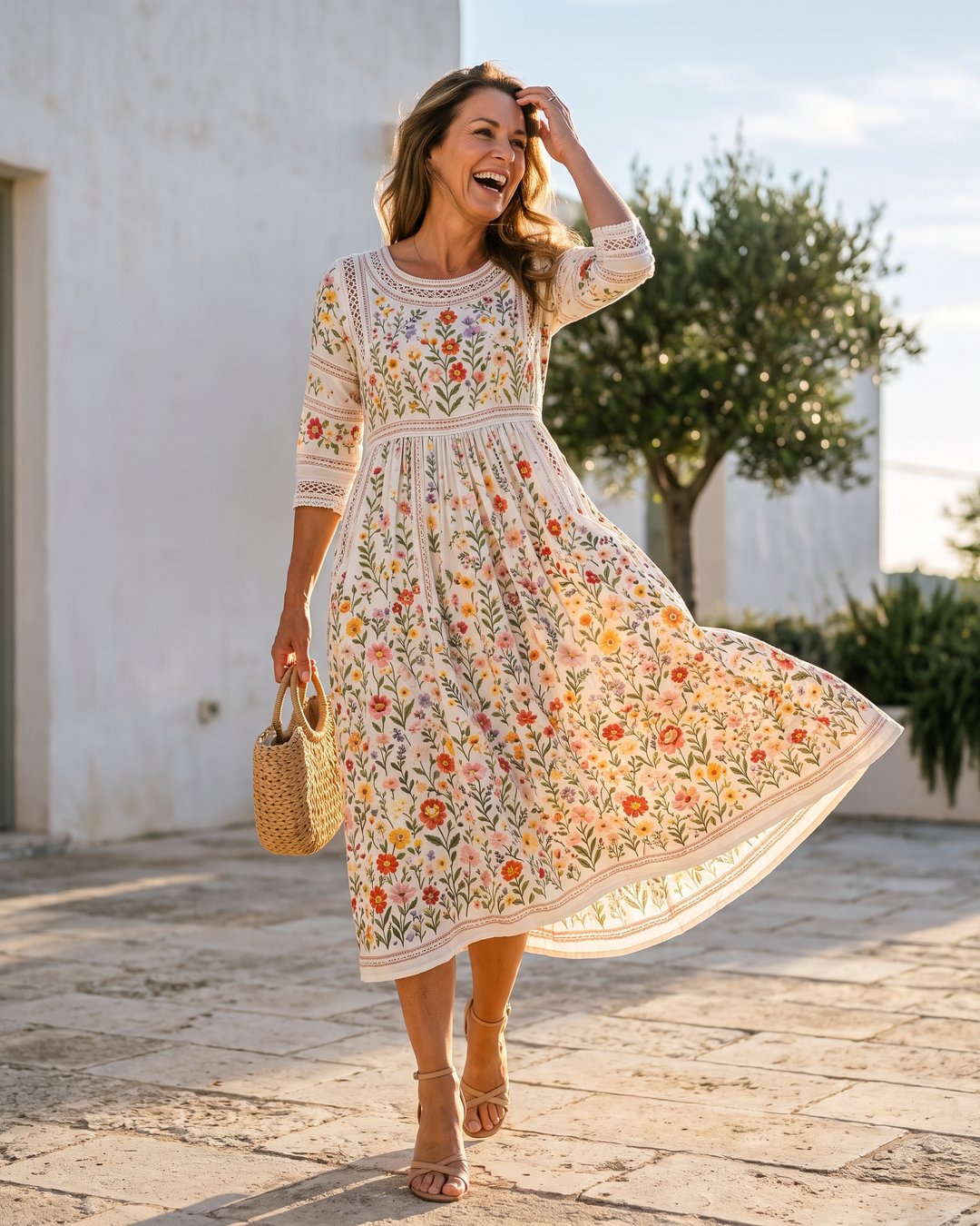 Carolyn | Meadow Charm Midi Dress